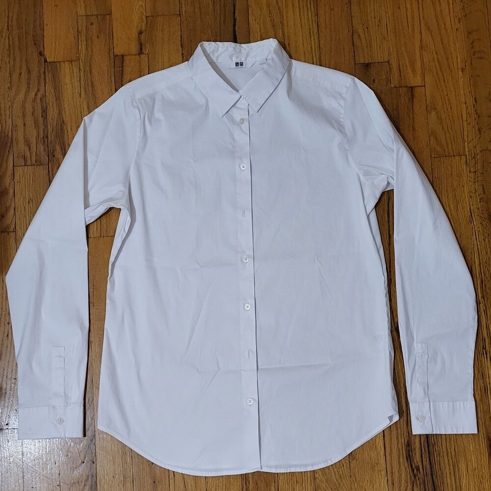 Uniqlo White Women's Long Sleeve M